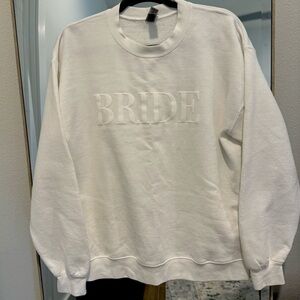 Gildan White 'BRIDE' Sweatshirt